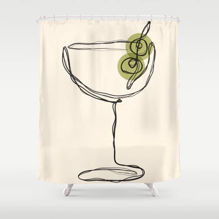 Dirty Martini Cocktail Drink Shower Curtain