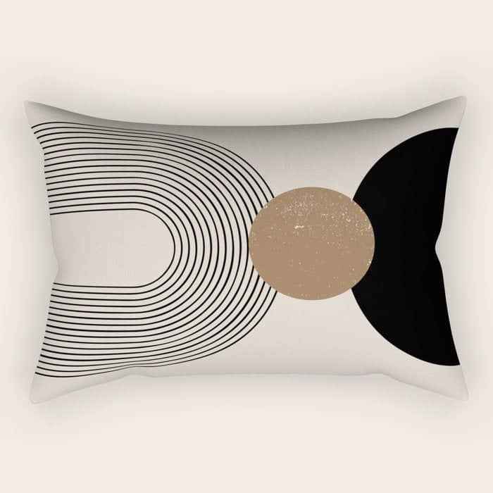 Mid Century Modern Abstract Art 10 Rectangular Pillow