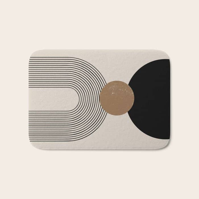 Mid Century Modern Abstract Art 10 Bath Mat