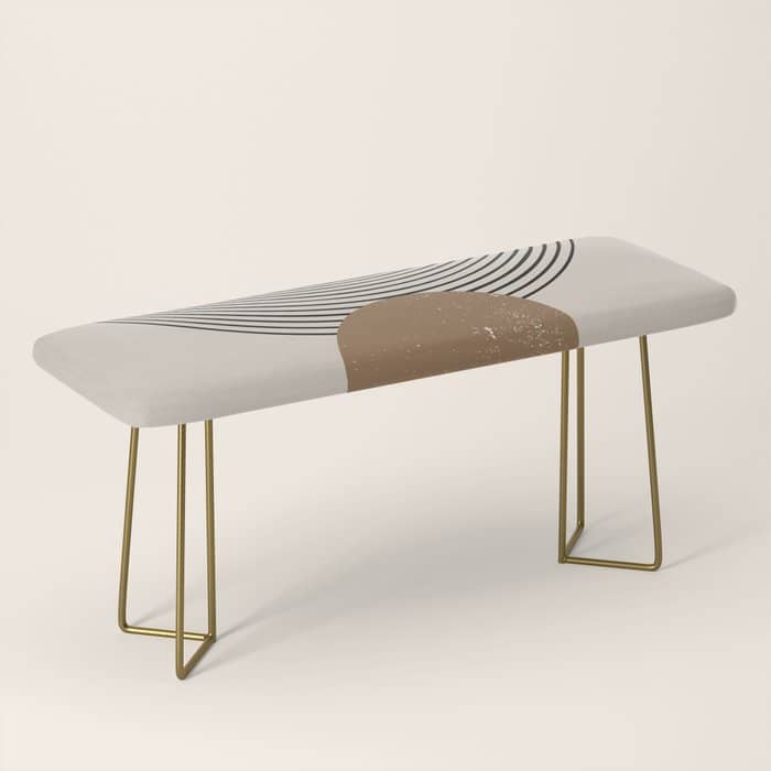 Mid Century Modern Abstract Art 10 Bench