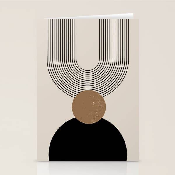 Mid Century Modern Abstract Art 10 Stationery Card