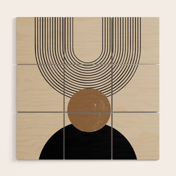 Mid Century Modern Abstract Art 10 Wood Wall Art