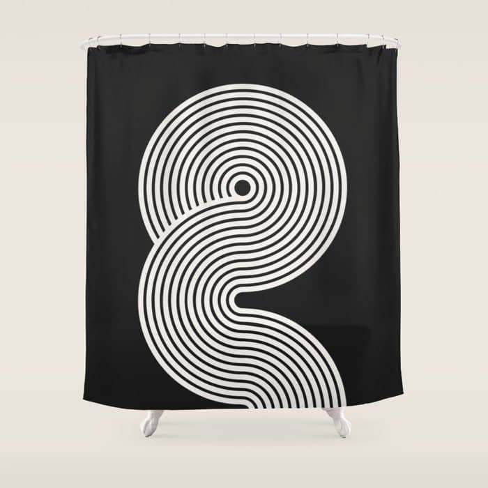 Candy Joyride: Black & White Edition Shower Curtain