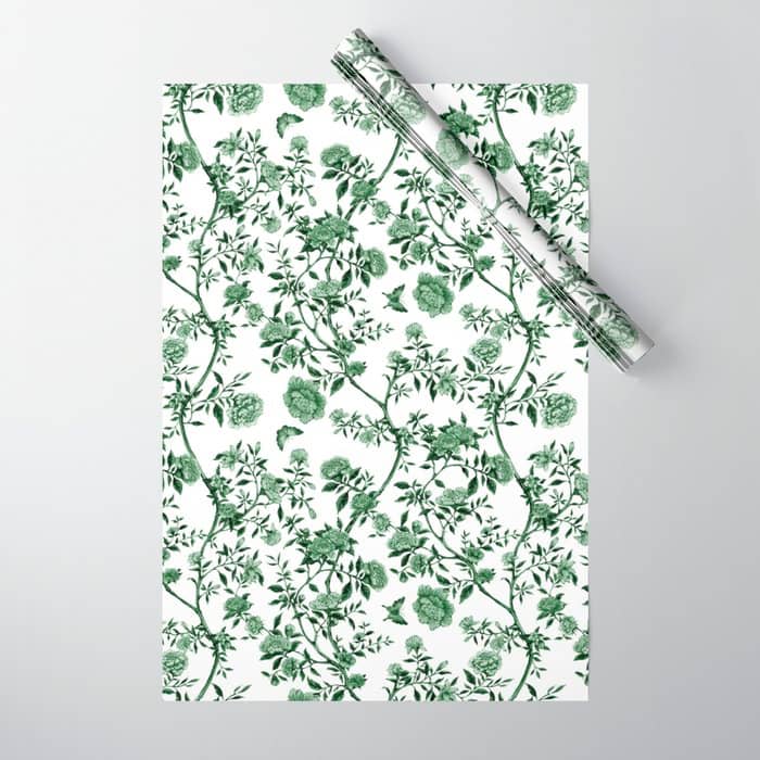 Chinoiserie Emerald Green Wrapping Paper