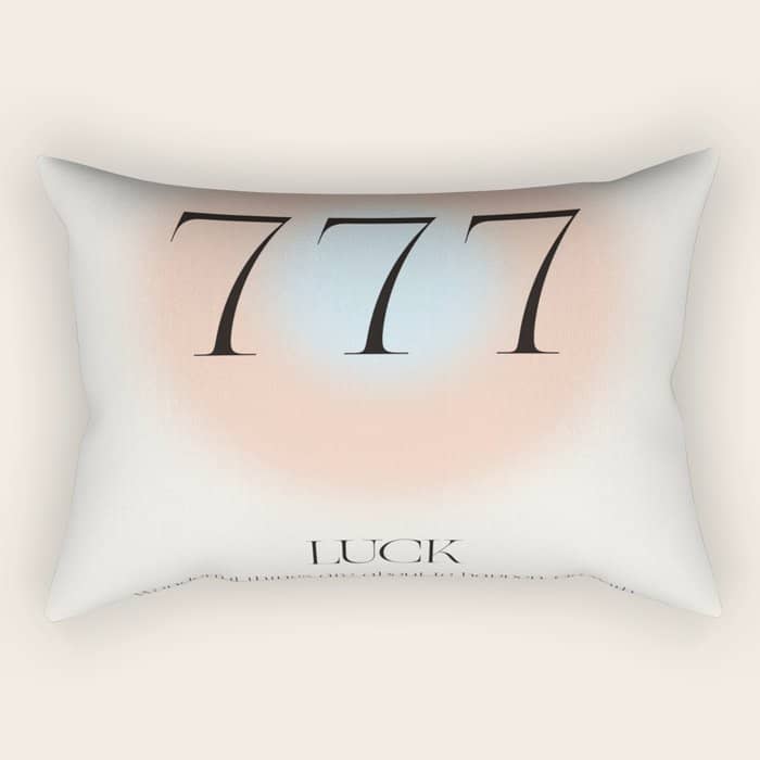 Angel Number 777 | Luck Rectangular Pillow