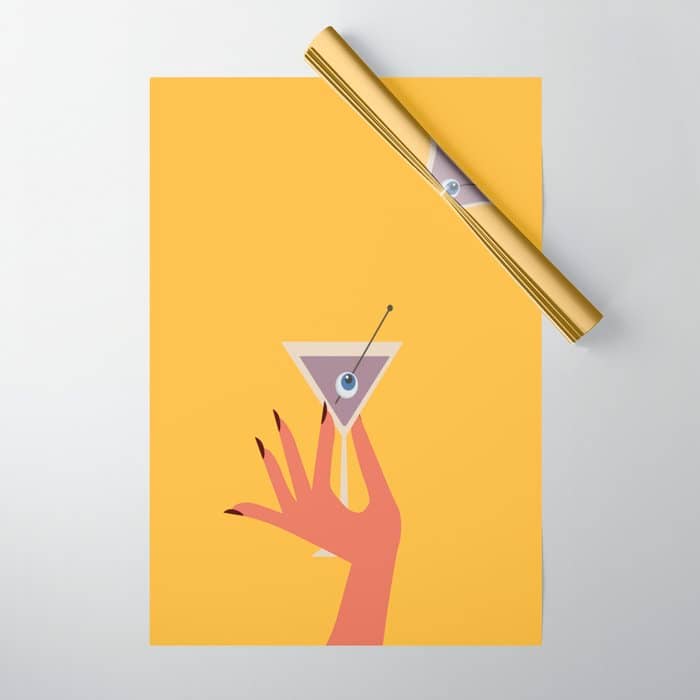Vodka Martini - Boo Drink Wrapping Paper