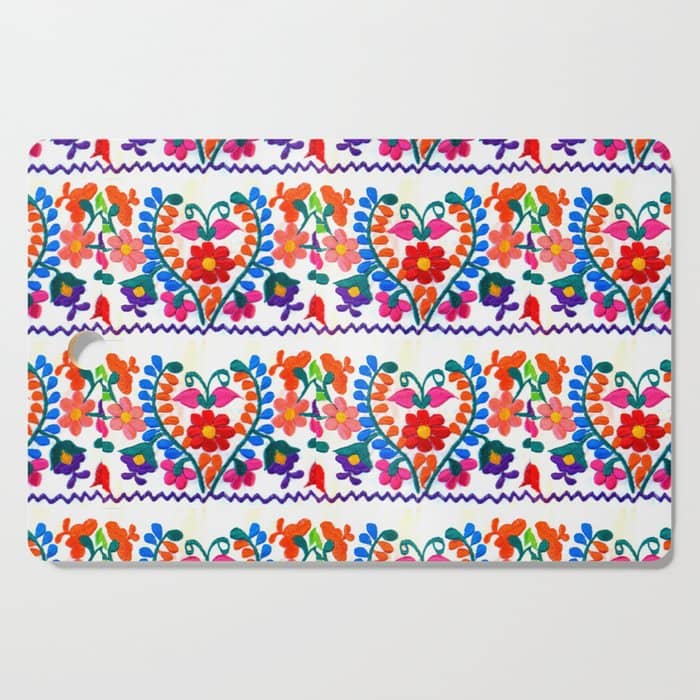 Mexican Fiesta Of Flowers  Cutting Board