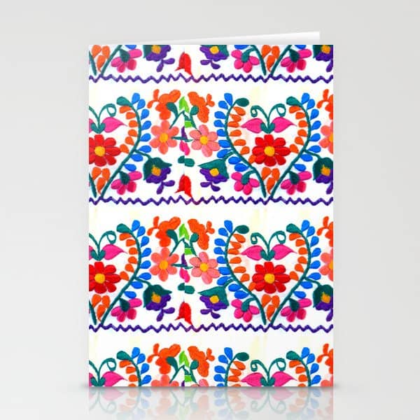 Mexican Fiesta Of Flowers  Stationery Card