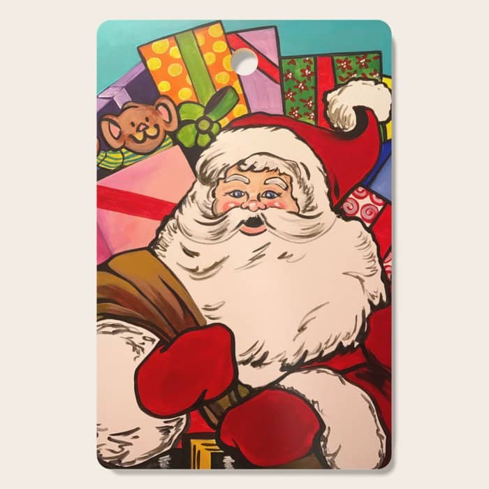 Santa Claus With Boxes Of Presents Cutting Board
