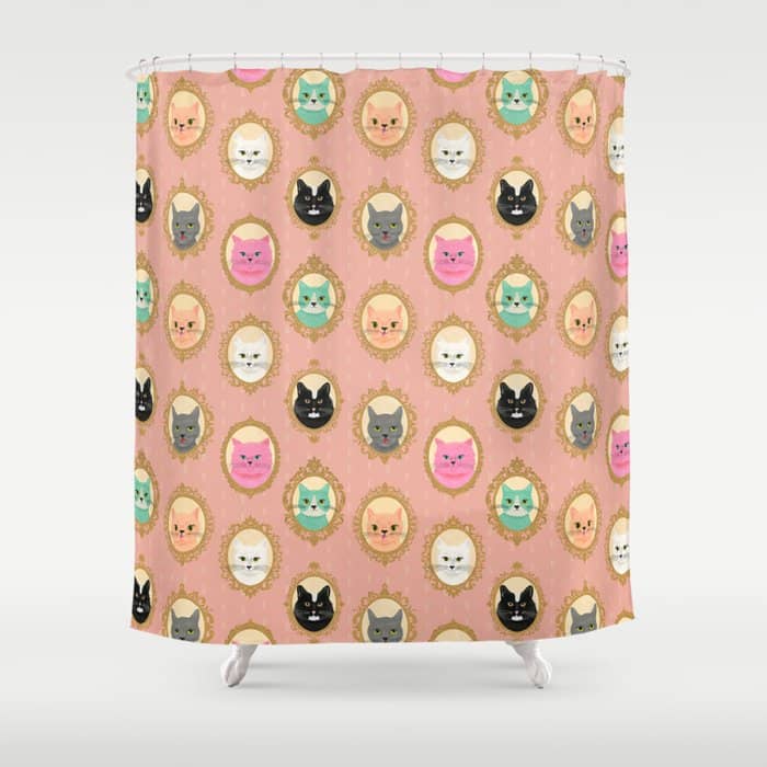 Cat Cameos - Cute Kitty Portraits Shower Curtain