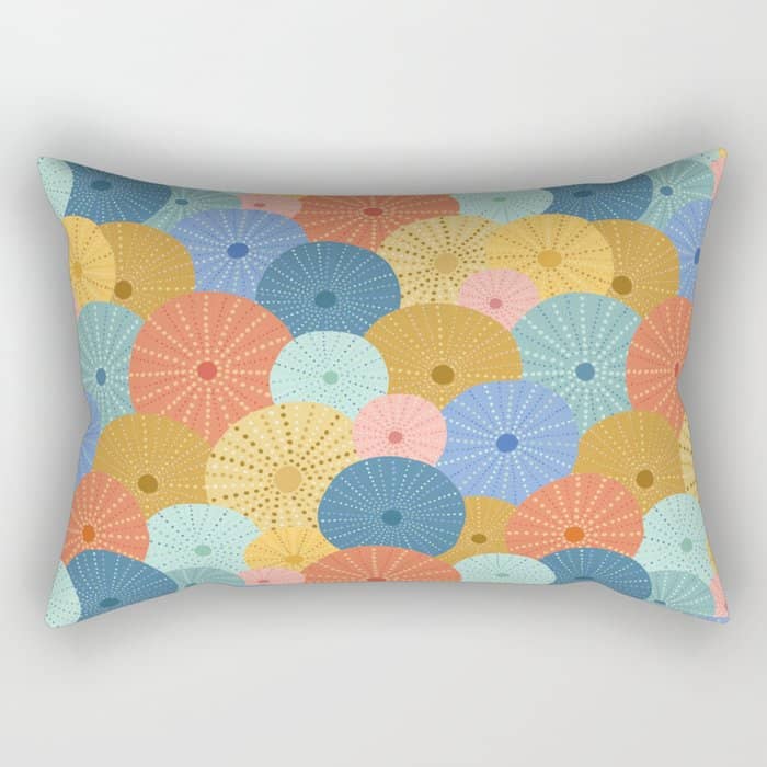 Coloful Sea Urchins 2 Rectangular Pillow