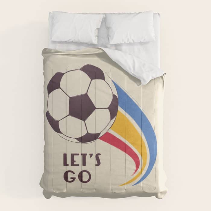 Let'S Go - Soccer Illustration Comforter