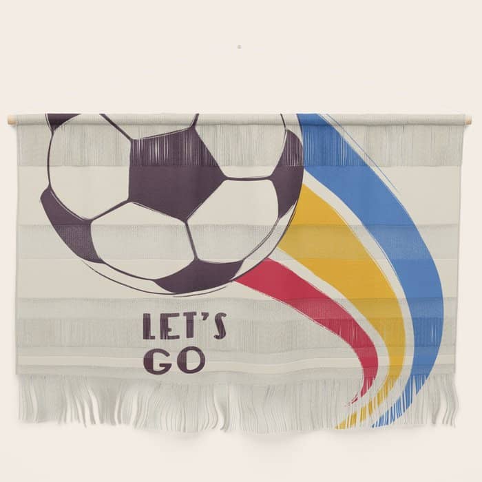 Let'S Go - Soccer Illustration Wall Hanging