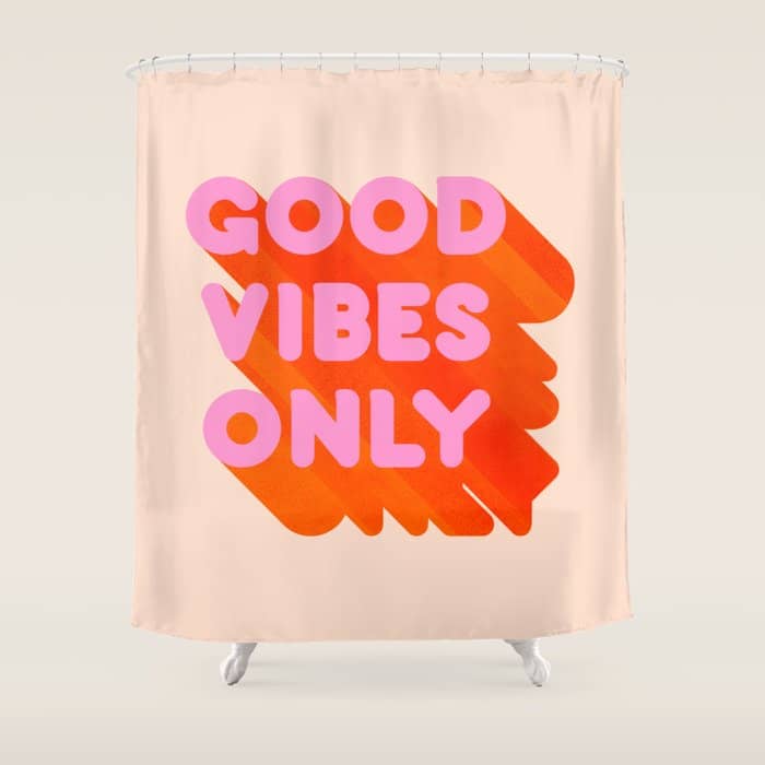 Good Vibes Only - Neon Colors Shower Curtain