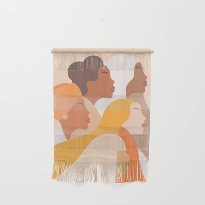 Girl Power - Strong WomenâS Portrait 1. Neutral Wall Hanging