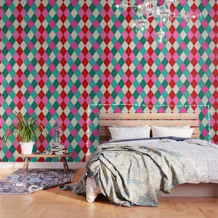 Retro Christmas Knitted Argyle Jumper 1. Wallpaper