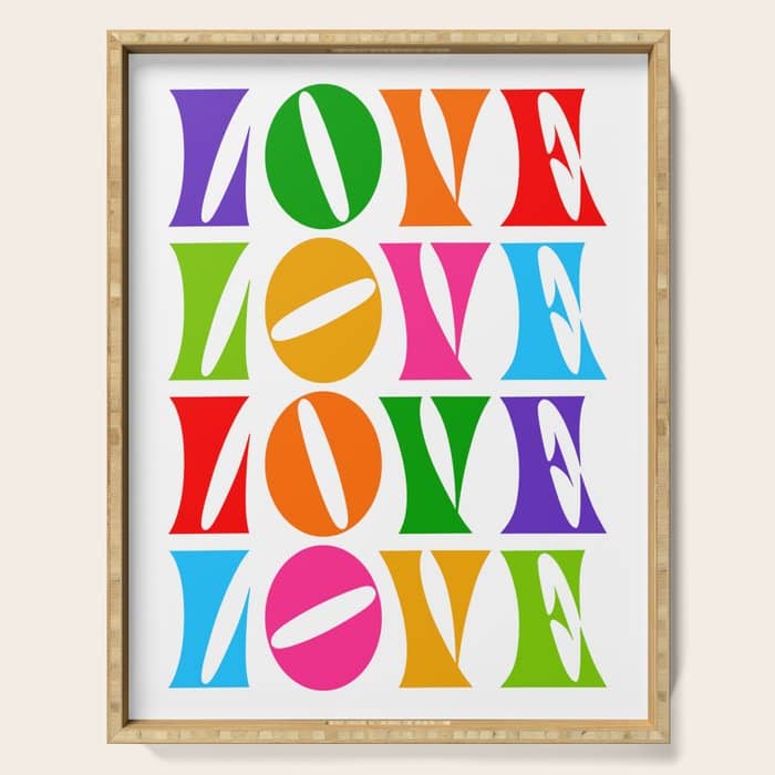 Rainbow Love - Groovy Repeat! Serving Tray