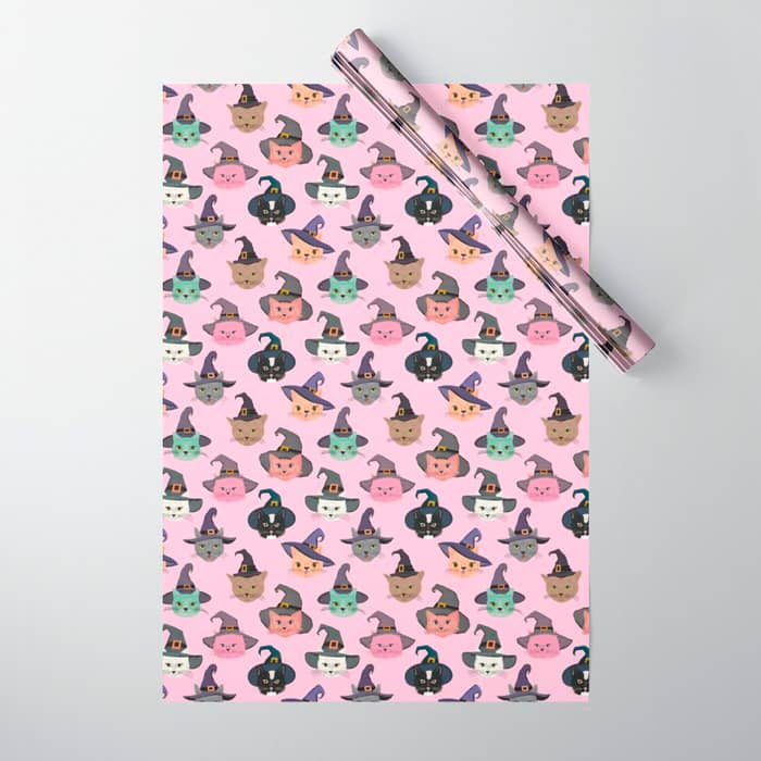 Witchy Kitties - Halloween Cats Wrapping Paper
