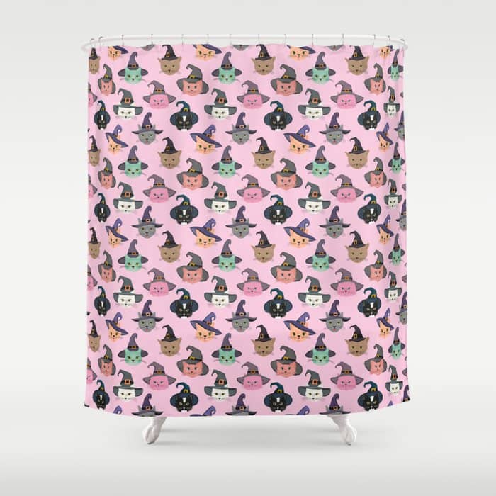 Witchy Kitties - Halloween Cats Shower Curtain