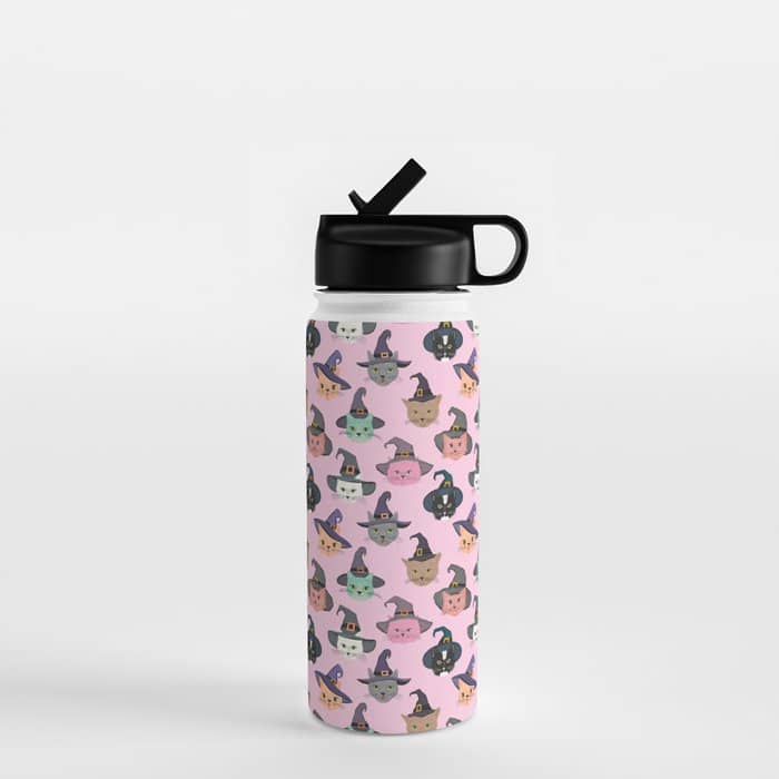 Witchy Kitties - Halloween Cats Water Bottle