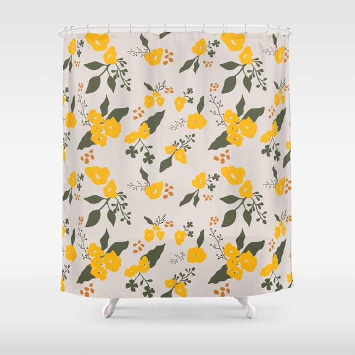 Flower Market Yellow Flowers Shower Curtain