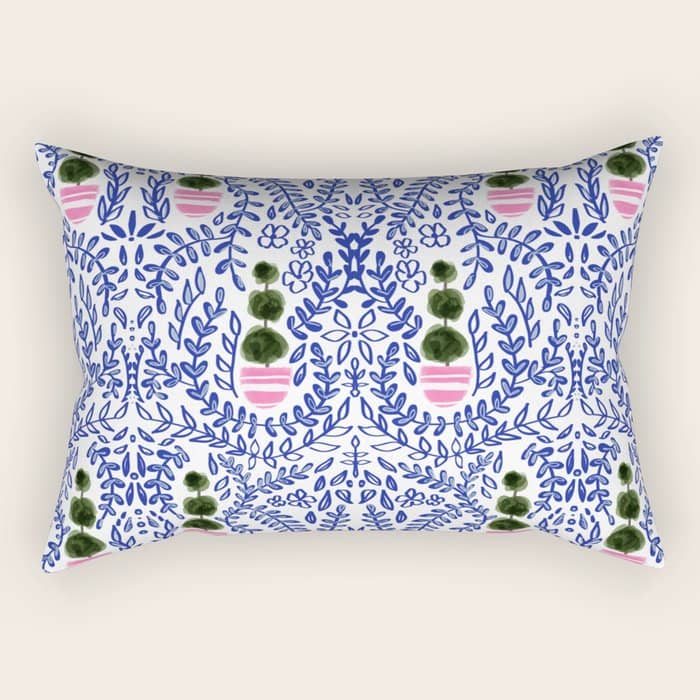 Southern Living - Chinoiserie Pattern Rectangular Pillow