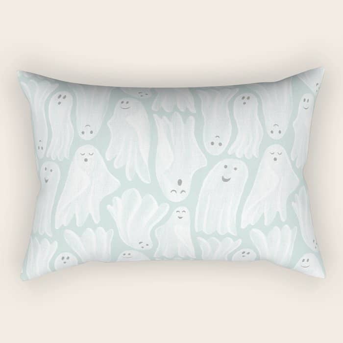 Gossamer Ghosts - Soft Blue Rectangular Pillow