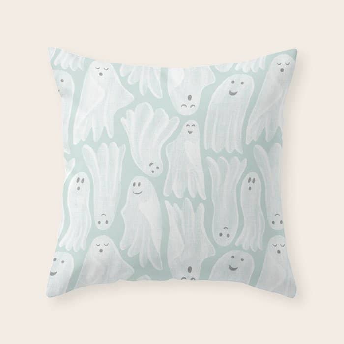 Gossamer Ghosts - Soft Blue Throw Pillow