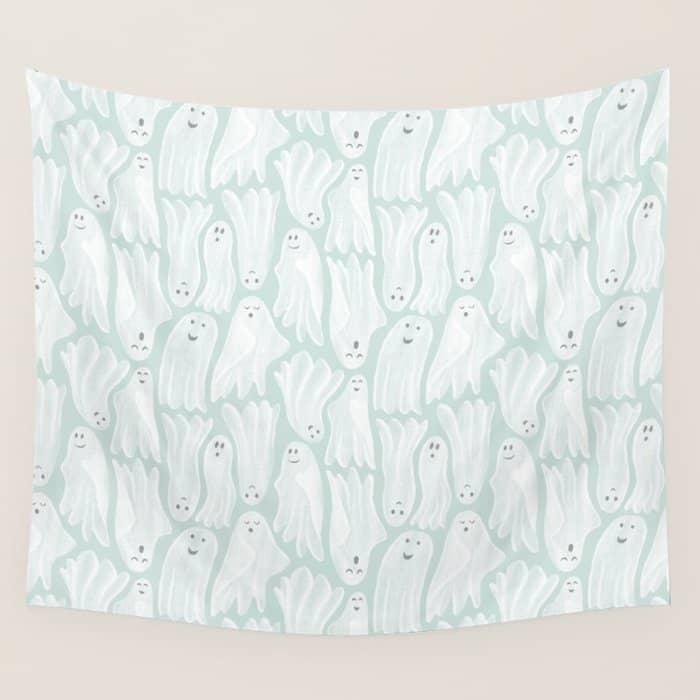 Gossamer Ghosts - Soft Blue Wall Tapestry