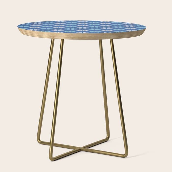Contrasting Blues: Bethlehem Star Mosaic Side Table