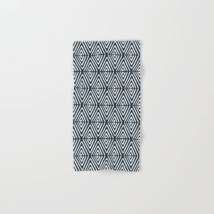 Stacked Arrows Navy And White Bath Towel