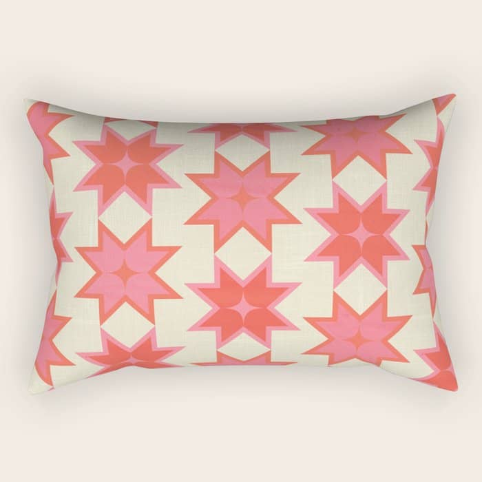 Celestial Winter Quilt Pattern Rectangular Pillow