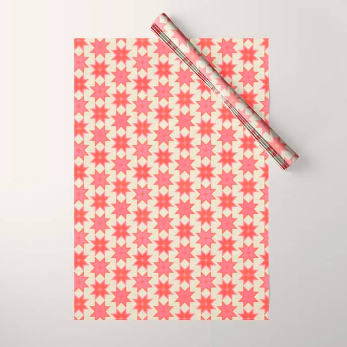 Celestial Winter Quilt Pattern Wrapping Paper