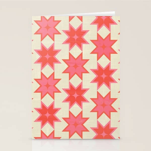 Celestial Winter Quilt Pattern Stationery Card