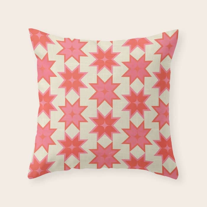 Celestial Winter Quilt Pattern Throw Pillow