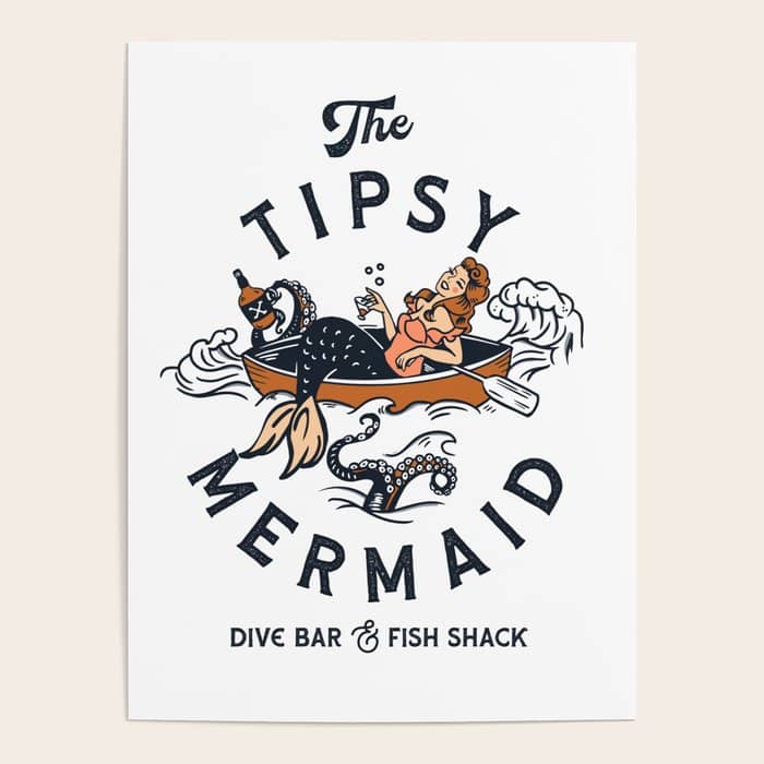 The Tipsy Mermaid Dive Bar & Fish Shack Poster