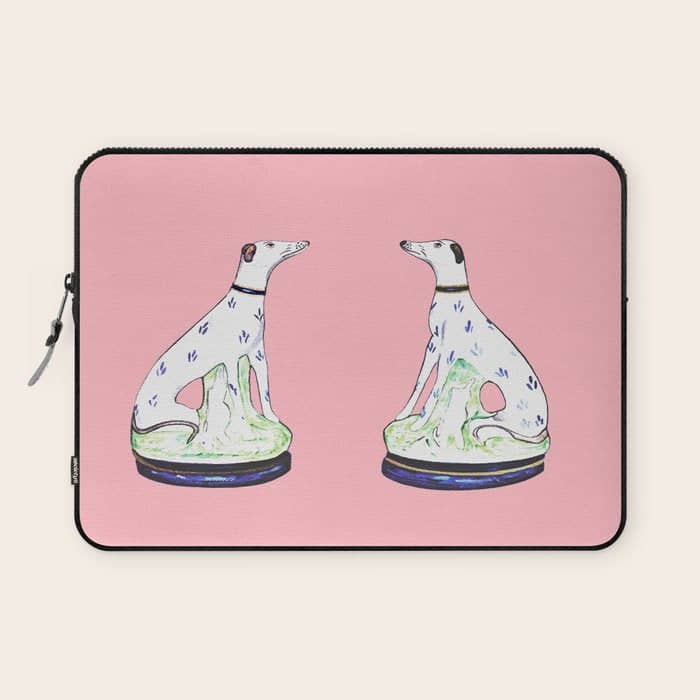 Staffordshire Greyhound Twins Laptop Sleeve