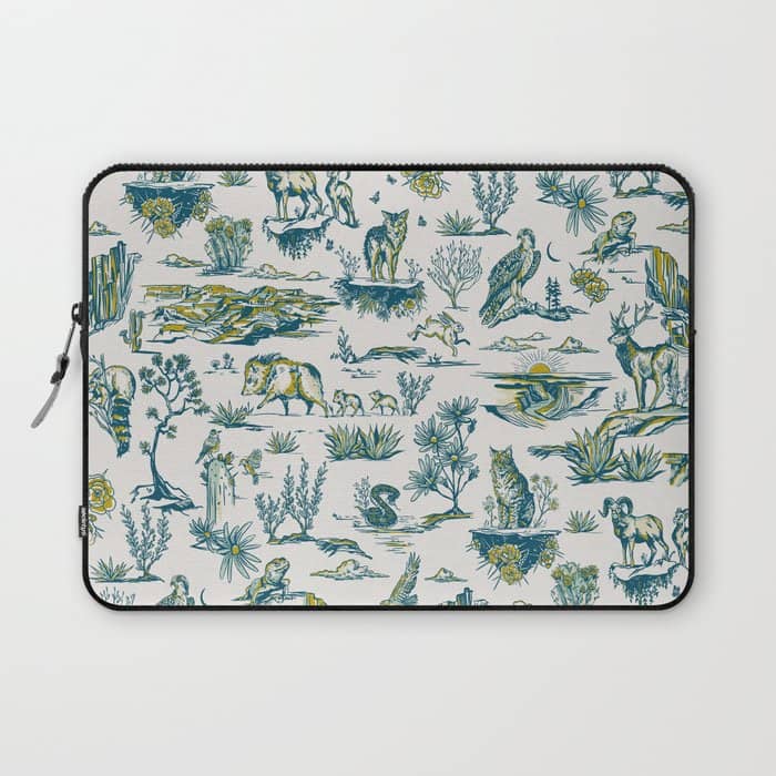 Grand Canyon National Park, Arizona Wildlife Pattern (Version 2) Laptop Sleeve