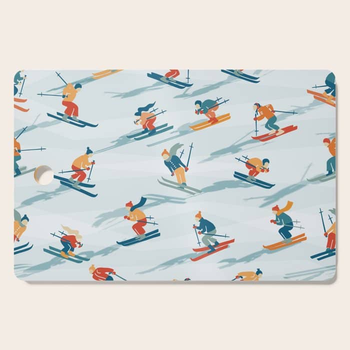 Retro Sportive Ski Alpine Light Cutting Board