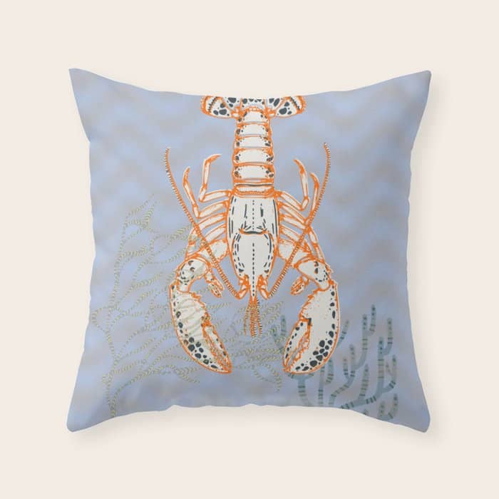 Sea Life Lobster Neptune'S Joy Throw Pillow