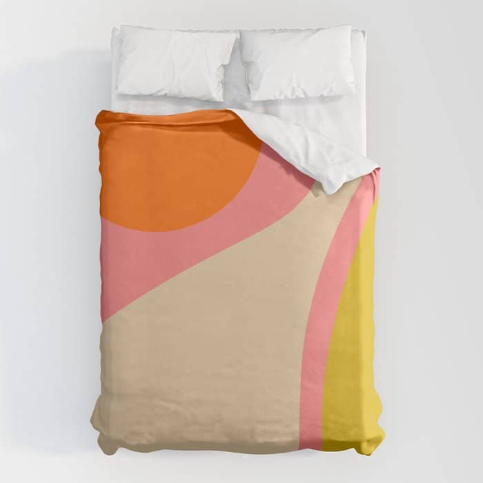 Abstract Composition Modern Blush Pink Duvet Cover