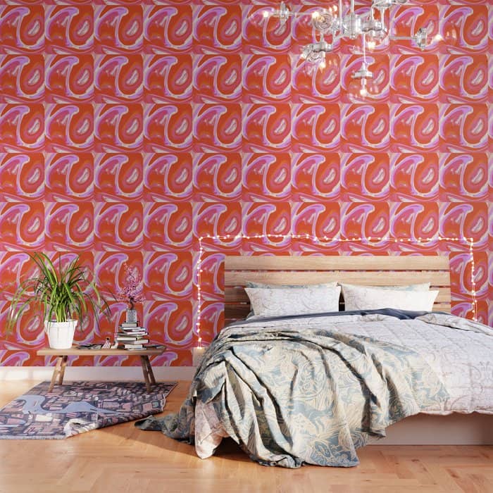 Deja Vu: Vibrant Digital Painting In Retro Colors By Alyssa Hamilton Art Wallpaper