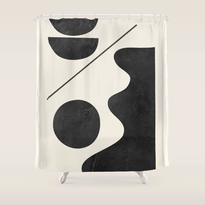 Modern Abstract Minimal Shapes 188 Shower Curtain