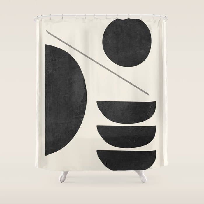 Modern Abstract Minimal Shapes 187 Shower Curtain