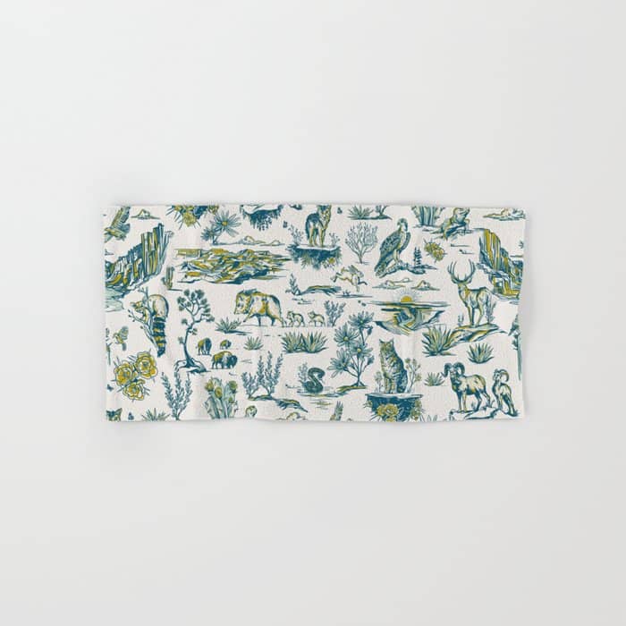 Grand Canyon National Park Wildlife Pattern Bath Towel