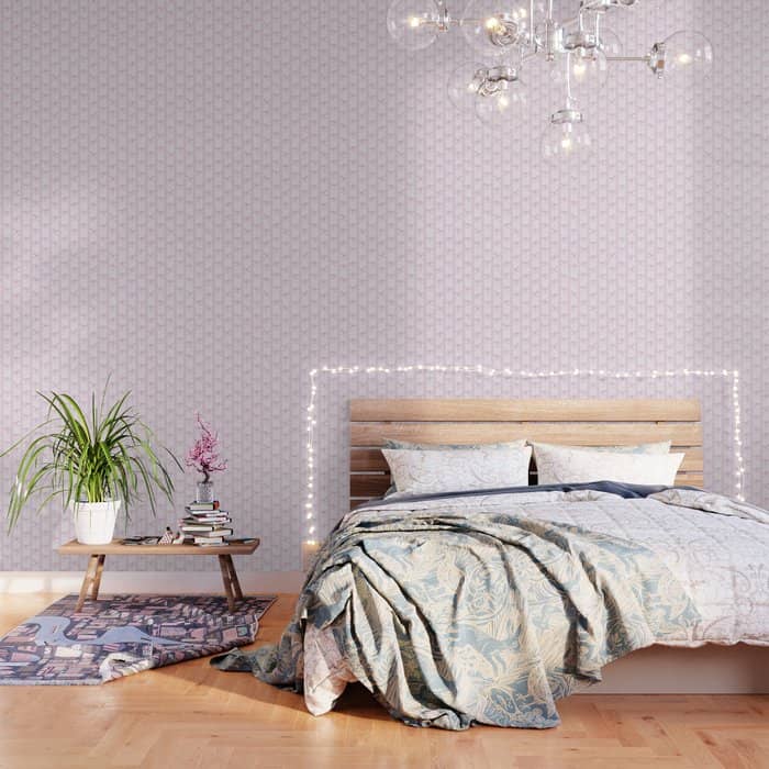 Coquette Pink Bows On A Vertical Stripes Background Wallpaper