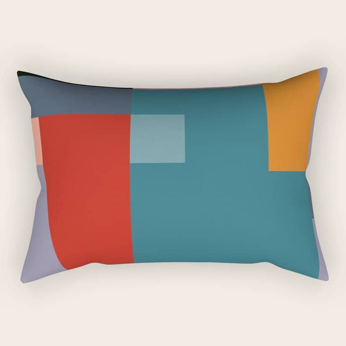 Geometric Abstract 252 Rectangular Pillow