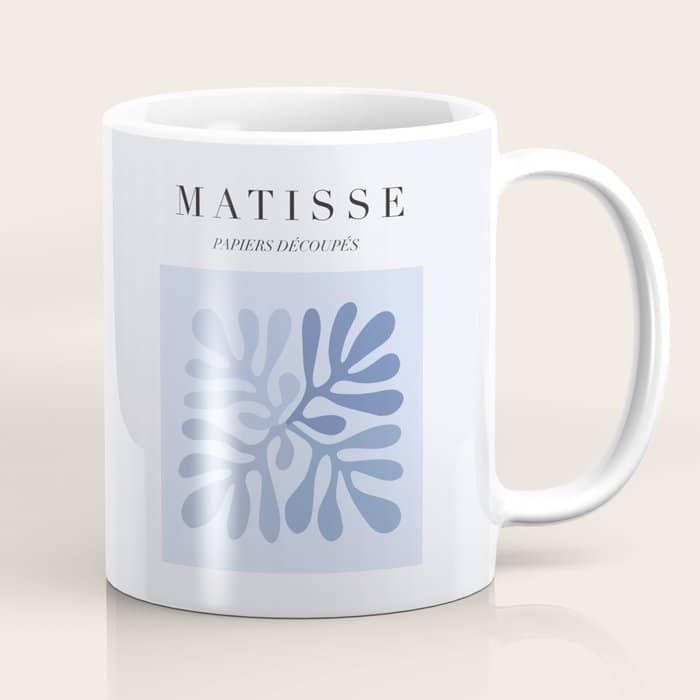 Blue Matisse Exhibition Poster - Light Blue Henri Matisse Cut Outs Vintage Poster Matisse Coffee Mug