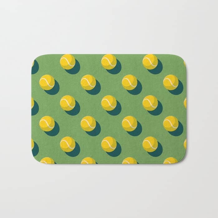 Balls Tennis - Grass Court - Pattern Bath Mat