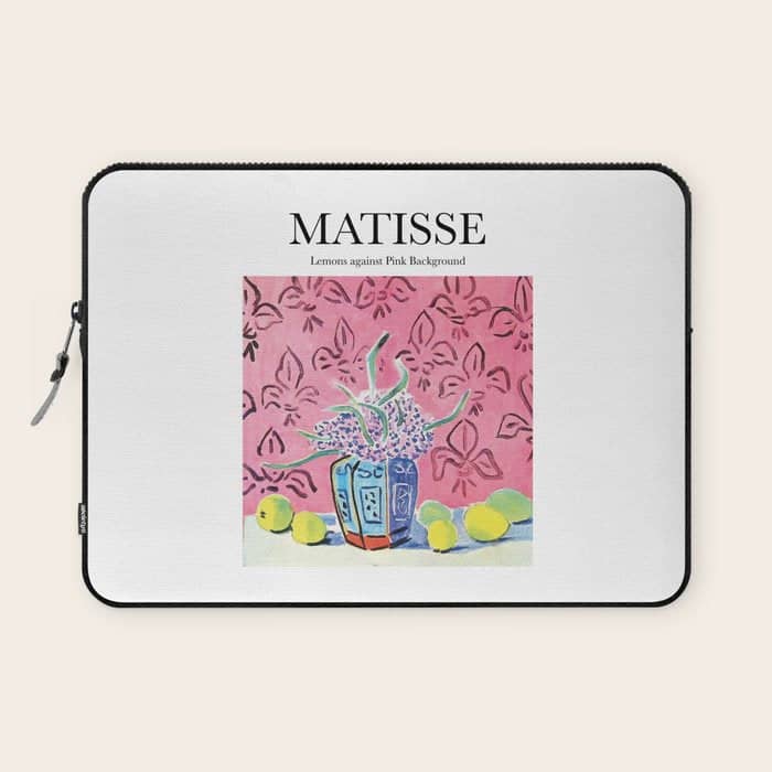 Lemons Against Pink Background By Henri Matisse - Artwork Design Laptop Sleeve